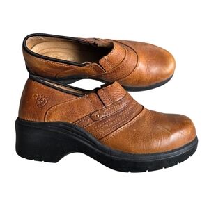 Ariat Women's Leather Steel Toe Work Safety Clogs 8